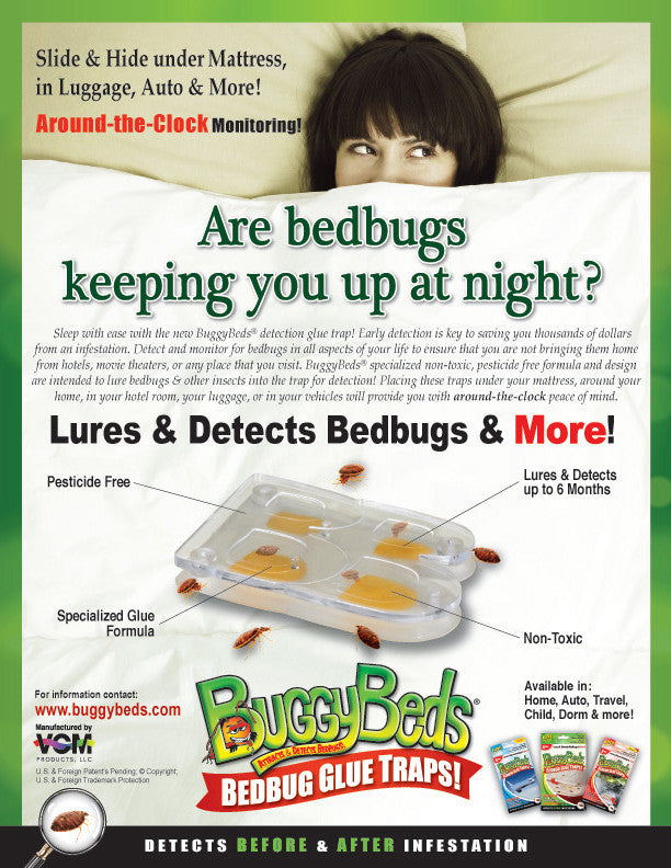 Bed Bug Glue Trap - 4 or 12 Pack Natural, Non-Toxic Glue Trap